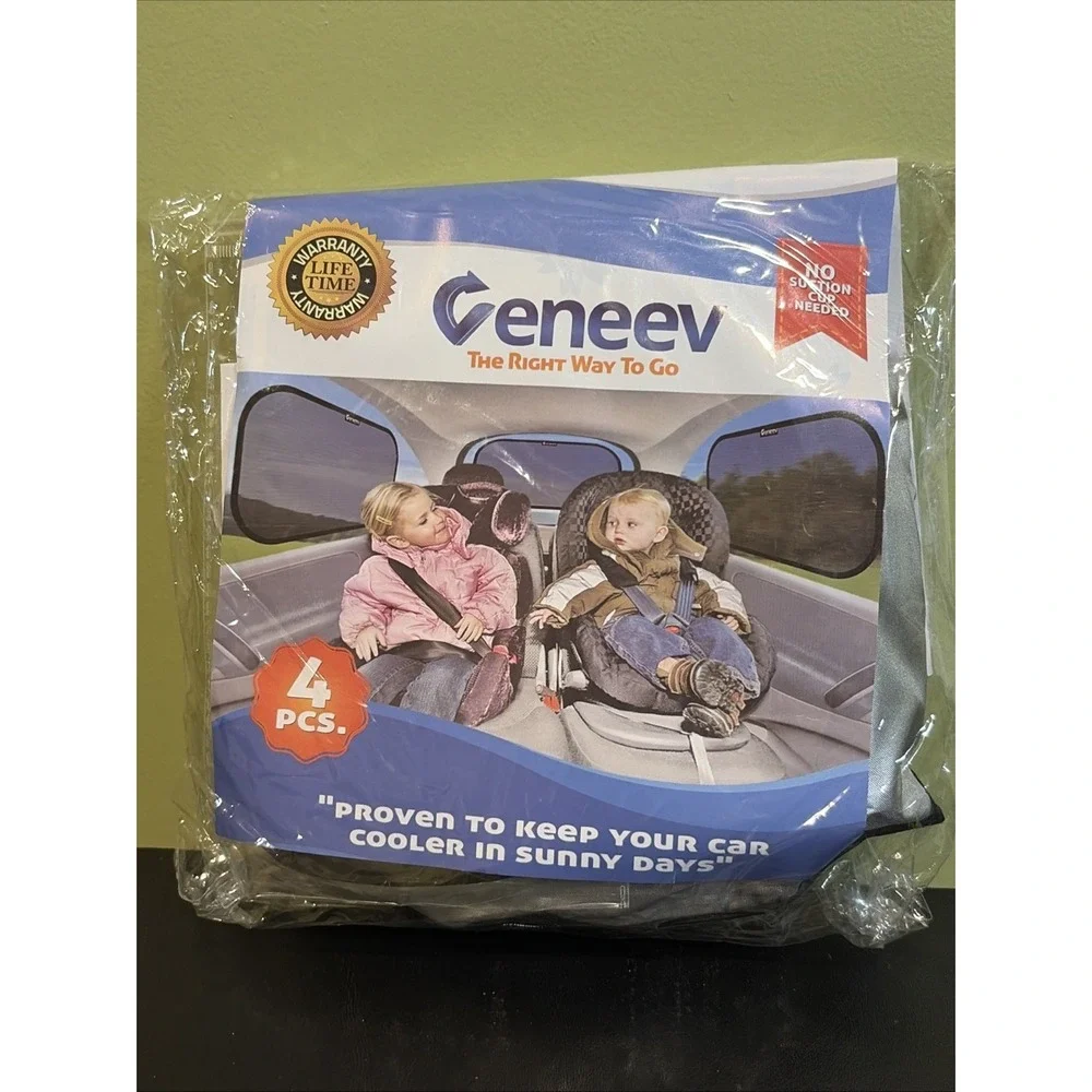 New Veneev Car Shade Side Back Window Sunshade Protector Kids Pets Backseat